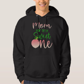 Mamma på födelsedag en persika 1:a sommarfruktskum hoodie