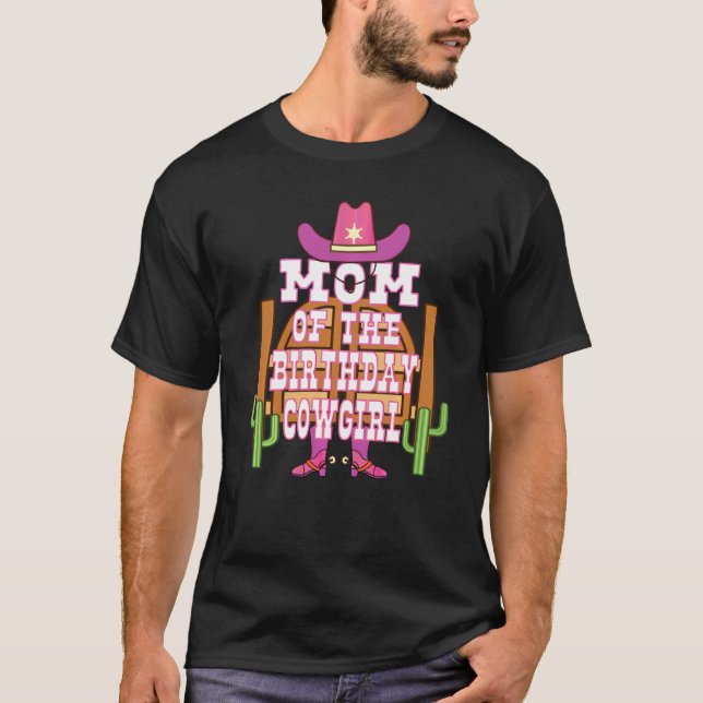Mamma på födelsedagen: Cowgirl Kids Rodeo Party B  T Shirt (Framsida)