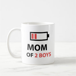 Mamma på två bojor med Mors dag-födelsedag Kaffemugg