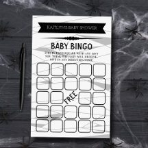 Mamma på väg | Halloween Baby Shower Bingo-spel