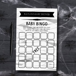Mamma på väg | Halloween Baby Shower Bingo-spel