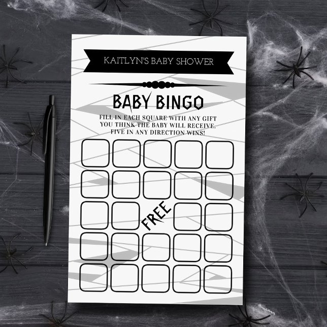Mamma på väg | Halloween Baby Shower Bingo-spel (Skapare uppladdad)