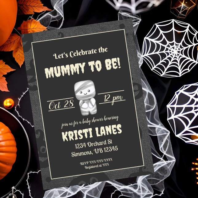Mamma på väg Halloween Baby Shower Inbjudan (Skapare uppladdad)