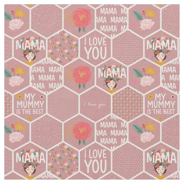 Mamma | Pachwork | MORS DAG  Tyg (Närbild)