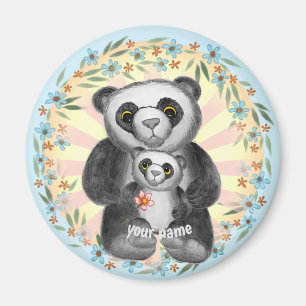Mamma Panda Bear Kärlek magnet