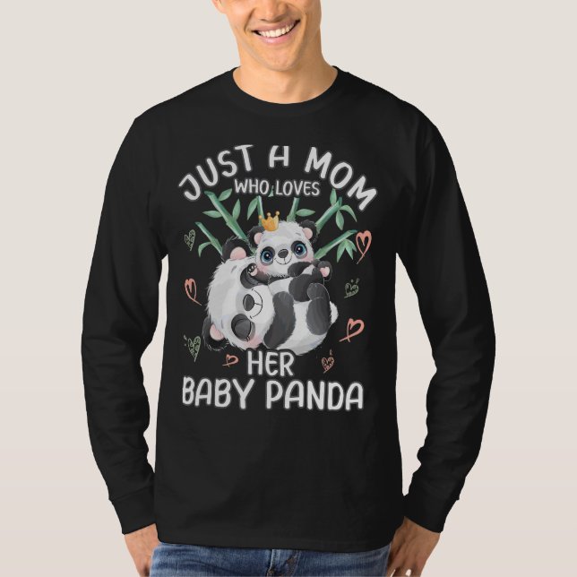 Mamma Panda Kärlek Bara en Mamma som Kärlek sin Ba T Shirt (Framsida)