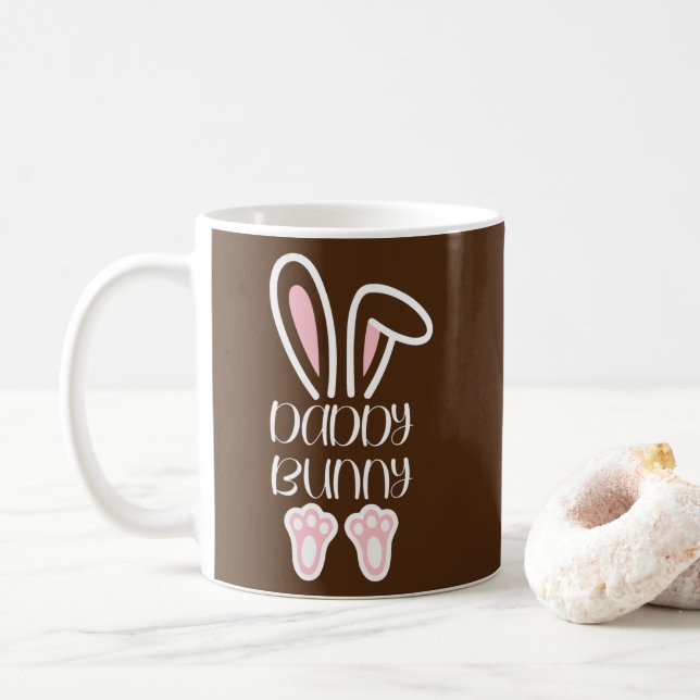 Mamma pappa Bunny Påsk Day Pappa Gravid Mamma Kaffemugg (Med munk)