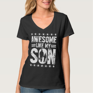 Mamma Pappa Citat Fantastisk som min son Lycklig F T Shirt