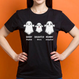 Mamma pappa Daugh3 Person Ghost Family T Shirt