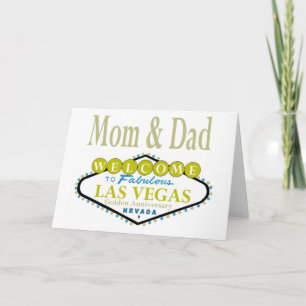 Mamma & Pappa Golden Las Vegas-årskort Kort