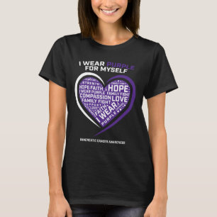 Mamma Pappa Grandma Grandpa Lila Pancreatic Cancer T Shirt