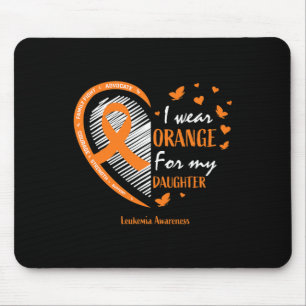 Mamma Pappa I Bära Orange för min dotter Leukemia  Musmatta