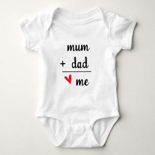 Mamma + Pappa = Jag Söt Nyfödd Bebis Annonsering T Shirt