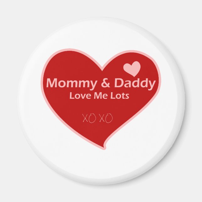 Mamma & pappa Kärlek Me Magnet (Framsidan)