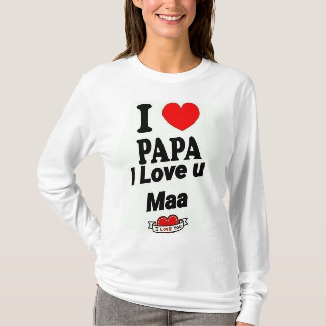 "Mamma & Pappa Kärlek Women's T-Shirt - Heartfilt  (Framsida)