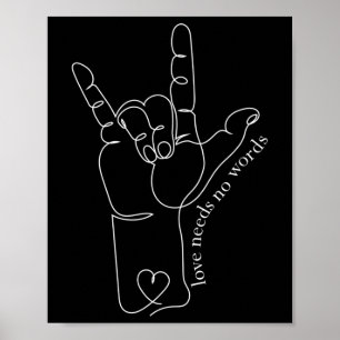 Mamma Pappa Kids Autism Awareness Teacher Sped Döv Poster