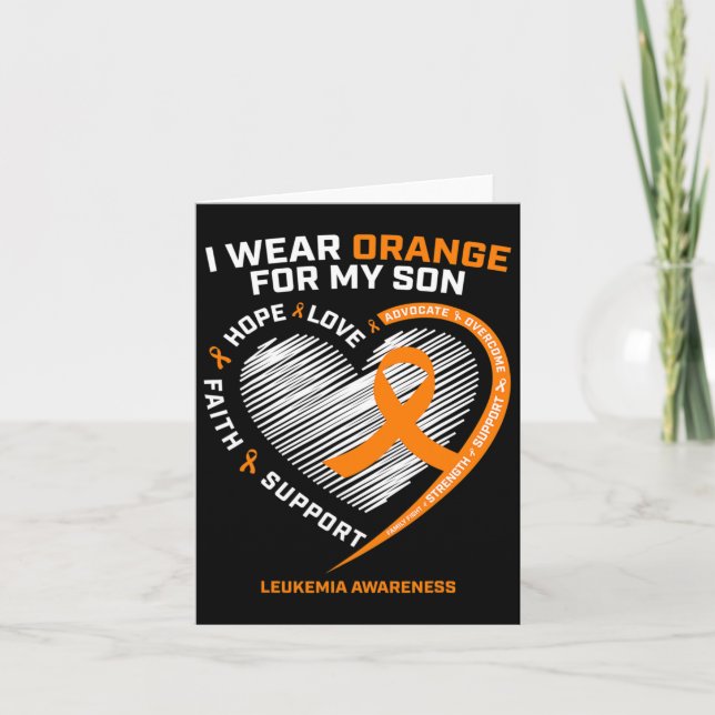 Mamma Pappa Leukemia Awareness Son Leukemia Awaren Kort (Framsida)