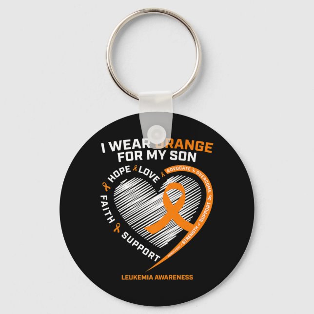 Mamma Pappa Leukemia Awareness Son Leukemia Awaren Nyckelring (Framsida)