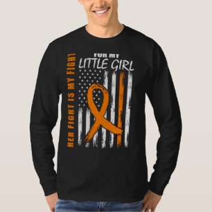 Mamma Pappa Liten Tjej Dotter Leukemi Medvetenhet T Shirt