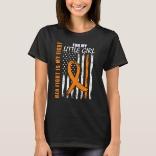 Mamma Pappa Little Girl Daughle Leukemia Awareness T Shirt