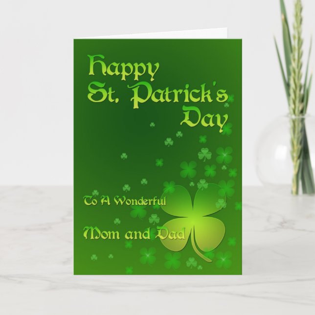 Mamma & Pappa, Lycklig St patrick's day-kort Kort (Framsida)