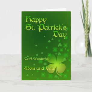 Mamma & Pappa, Lycklig St patrick's day-kort Kort