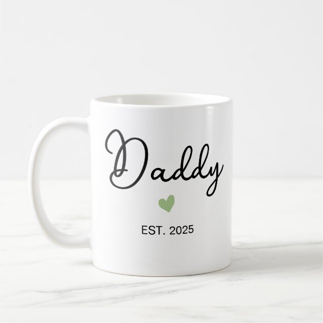 Mamma Pappa Mugg Set • Nya Föräldrar Est 2023 Mugg (Vänster)