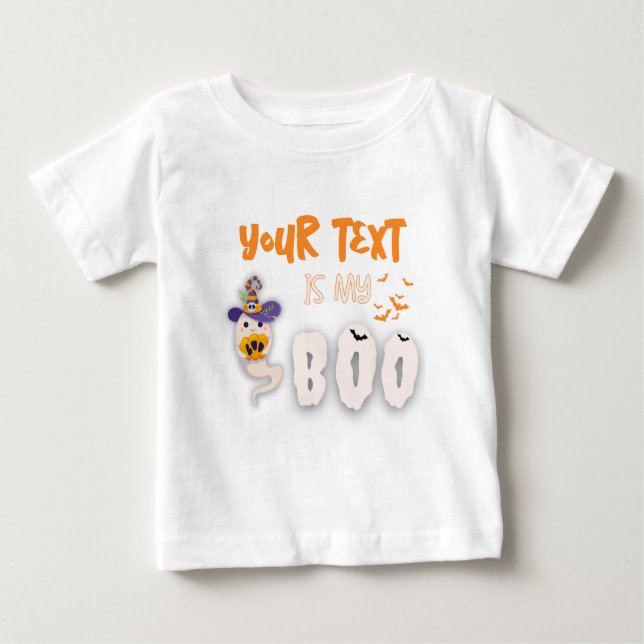 Mamma Pappa Nonna är min Boo-söta Halloween vit T Shirt (Framsida)