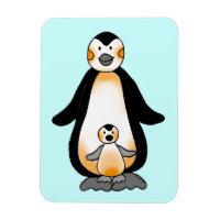 Mamma/pappa och baby penguin, babydusch