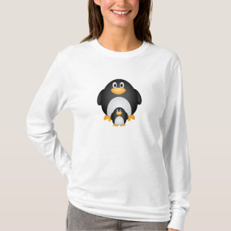 Mamma-/pappa- och bebispingvin tee