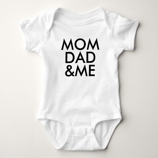 Mamma Pappa och mig | Baby Kid Boy | KÄRLEK T Shirt (Framsida)