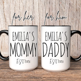 Mamma & pappa Personlig mugg | New mamma Gift