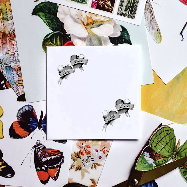 Mamma Pappa Red Hearts Tattoo Stämpel (Skapare uppladdad)