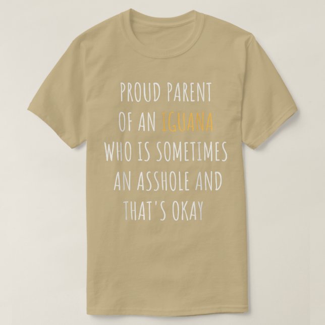 Mamma pappa till Funny Proud Iguana Parent Pappa M T Shirt (Design framsida)