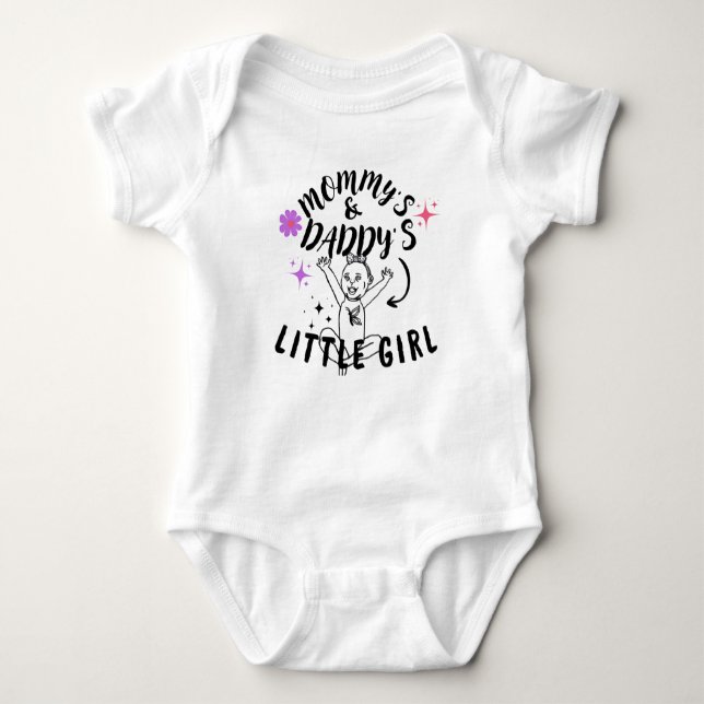 Mamma & Pappor Little Girl T Shirt (Framsida)