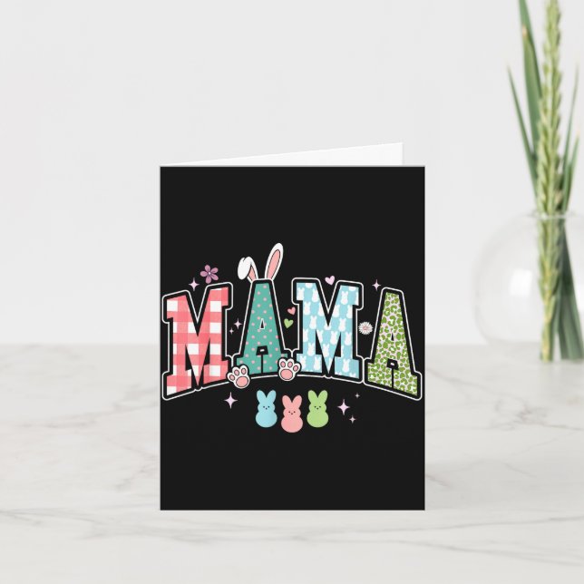 Mamma påsk dag rolig påsk mamma kanin  kort (Framsida)