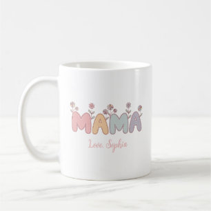 Mamma Pastellfärg Mors Dag Anpassat Namn Kaffemugg