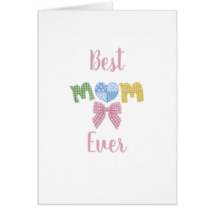 Mamma Patchwork Mors dag Födelsedagsgratulationsko Hälsningskort