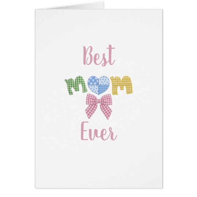 Mamma Patchwork Mors dag Födelsedagsgratulationsko Hälsningskort (Framsidan)