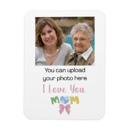 Mamma Patchwork Morsdag Present Anpassad Foto Magnet