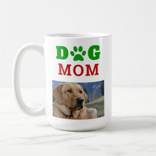 Mamma Paw-utskrift av snöflingor i julklapp, Hund Kaffemugg