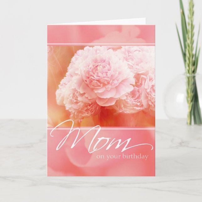 Mamma Peony-födelsedagskort Kort (Framsida)