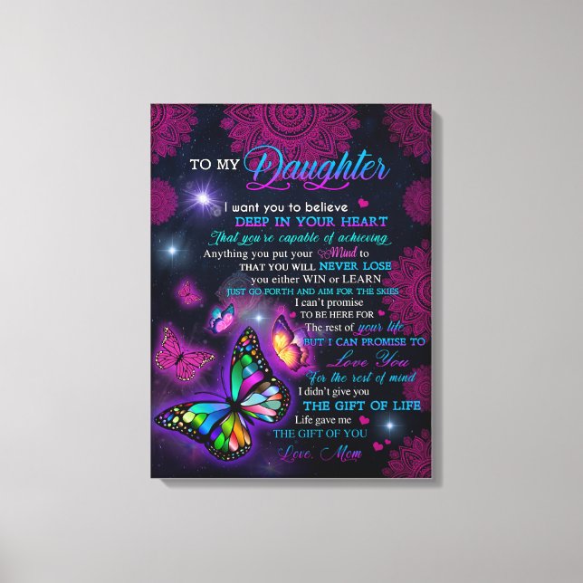 Mamma - Perfekt gåva till din dotter Canvastryck (Framsida)