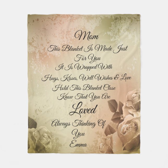 Mamma personalize Fleece Blanket (Framsidan)