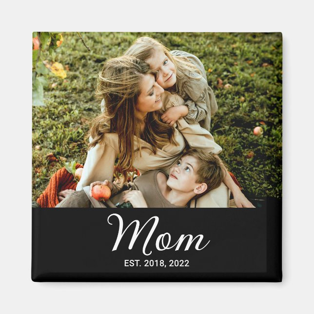 Mamma Personlig Fotogåva Magnet (Framsidan)