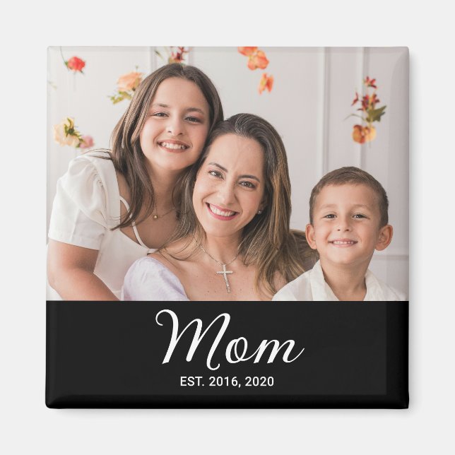 Mamma Personlig Fotogåva Magnet (Framsidan)