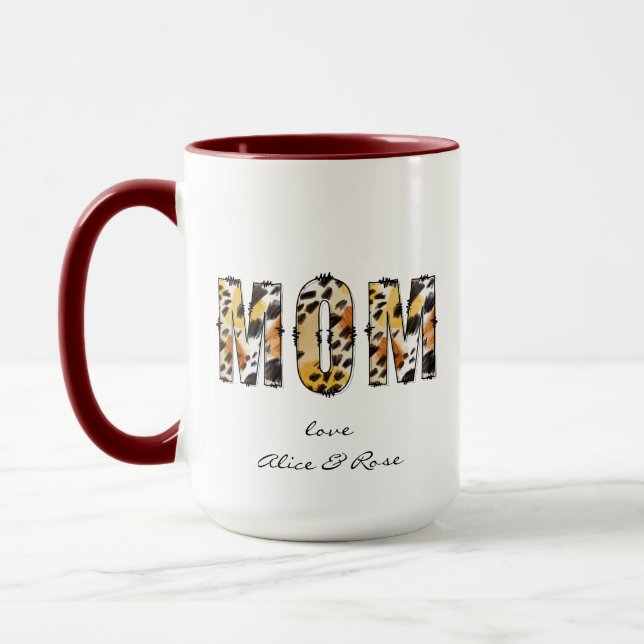 Mamma Personlig Namn Mugg (Vänster)