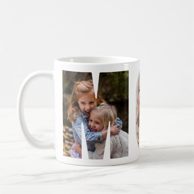 MAMMA Personlig Tre foto Mugg (Vänster)