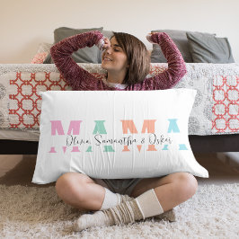 MAMMA Personligens dekorfärg med barnets Namn Prydnadskudde