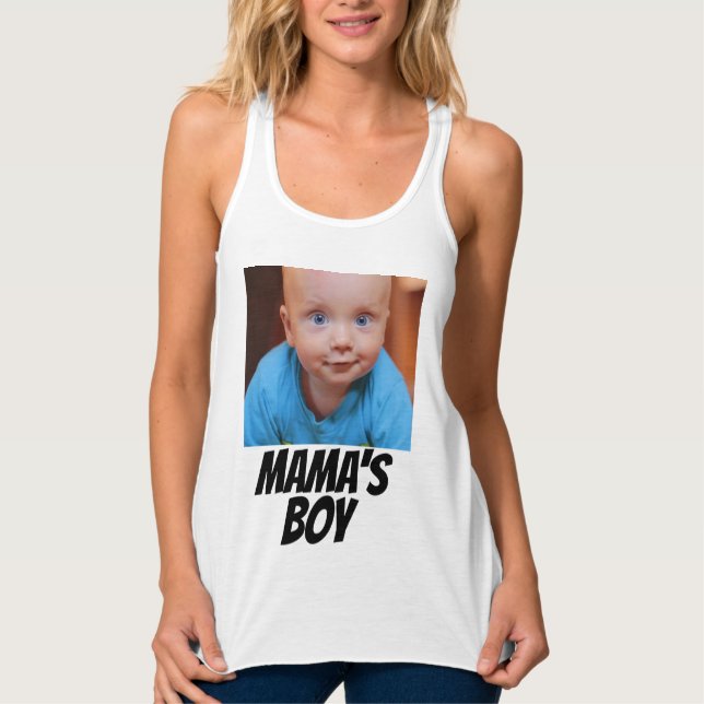 MAMMA PHOTO ANPASSNINGSBAR T-SHIRTS - LÄGG TILL BA LINNE MED RACERBACK  (Framsida)